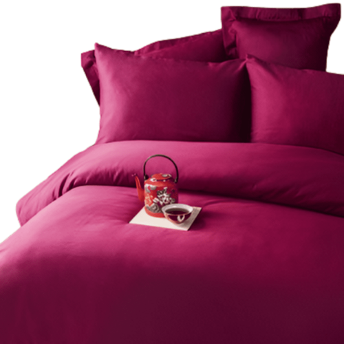 Saténová napínacia plachta SIMPLY BORDO 180x200 / 50x70 (2).